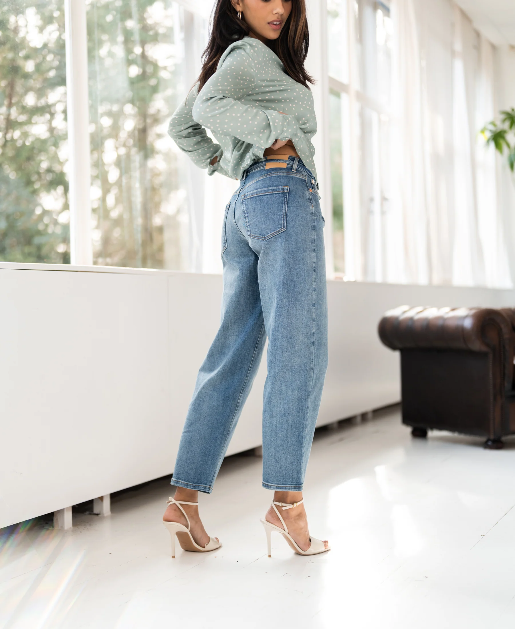 Cropped Jeans LE DEAN Light stone - Image 9
